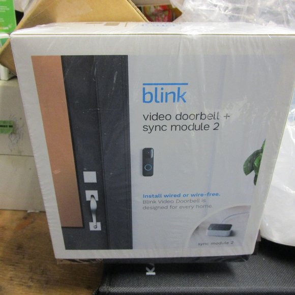Blink Video Doorbell + Sync Module 2 Doorbell Black Camera - Picture 2 of 4